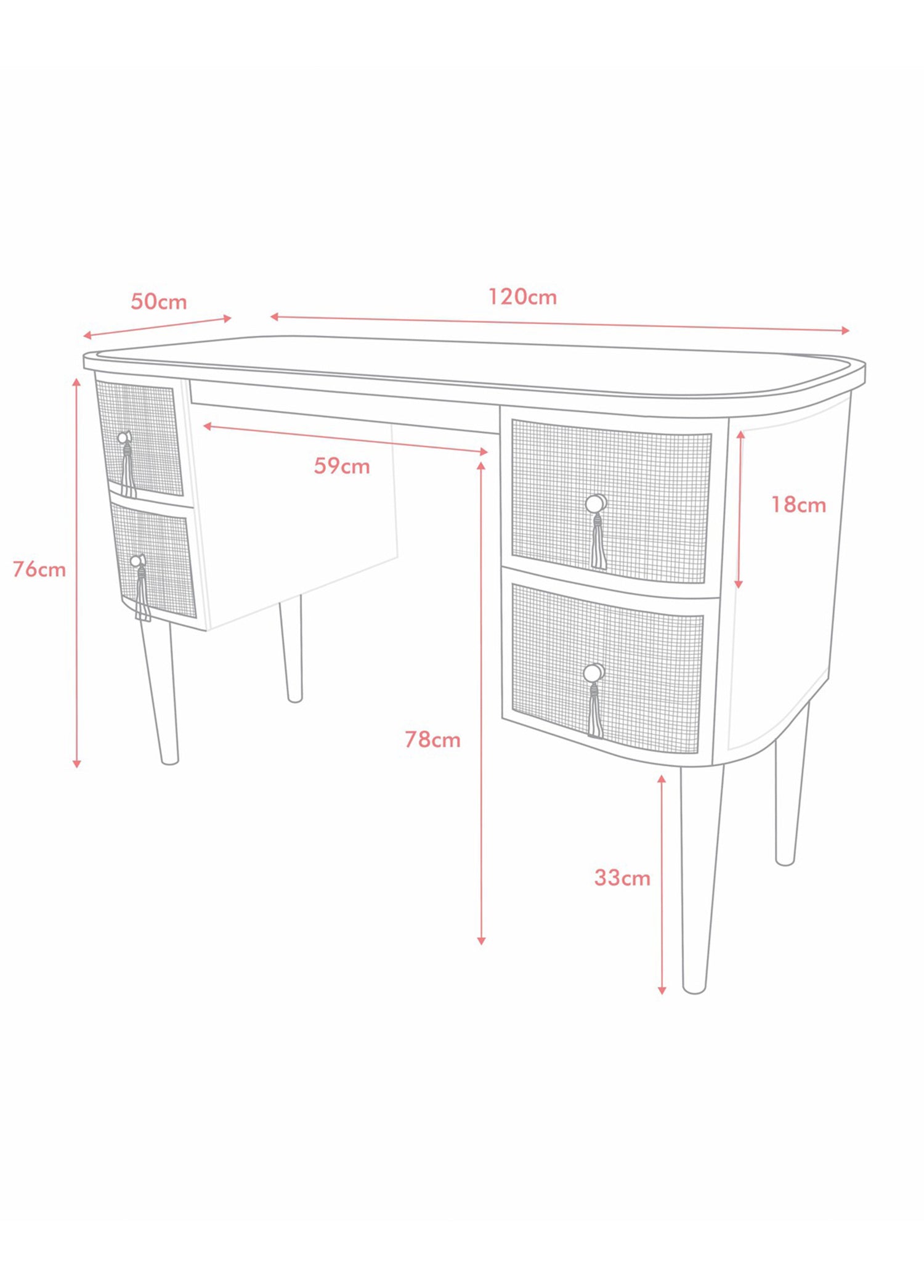 Francesco Hazeranlı Wooden Dressing Table