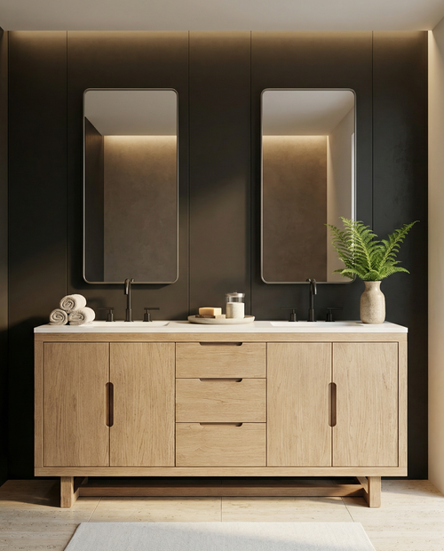 Andy Ahşap Banyo Dolabı