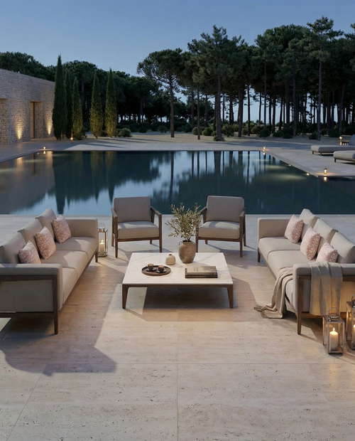 Casilya Ahşap Bahçe Oturma Grubu