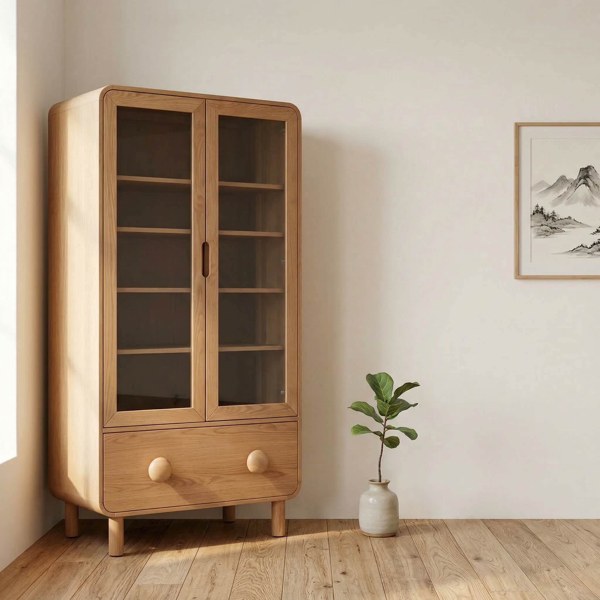 Dane Buffet und Bücherregal aus Holz