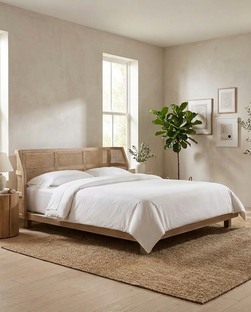 Ella Hazeranlı Ahşap Karyola