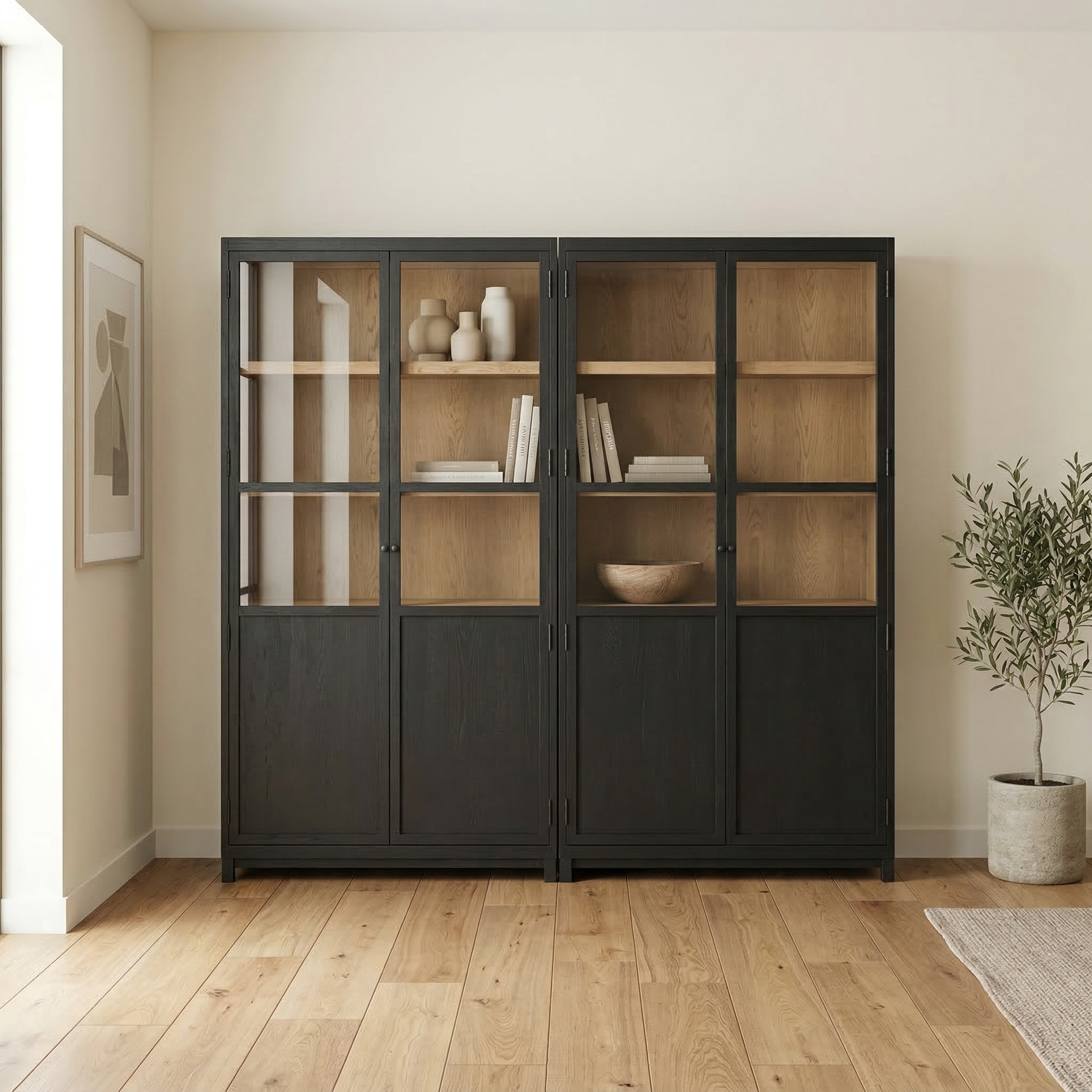 Elpron Buffet und Bücherregal aus Holz