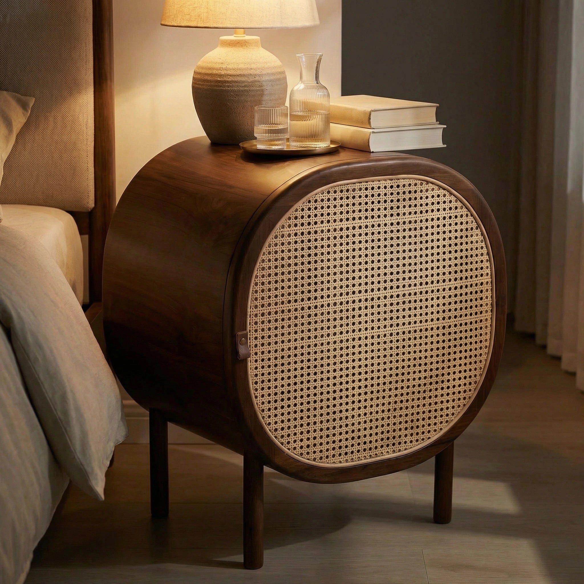 Faela Hazeranlı Wooden Nightstand