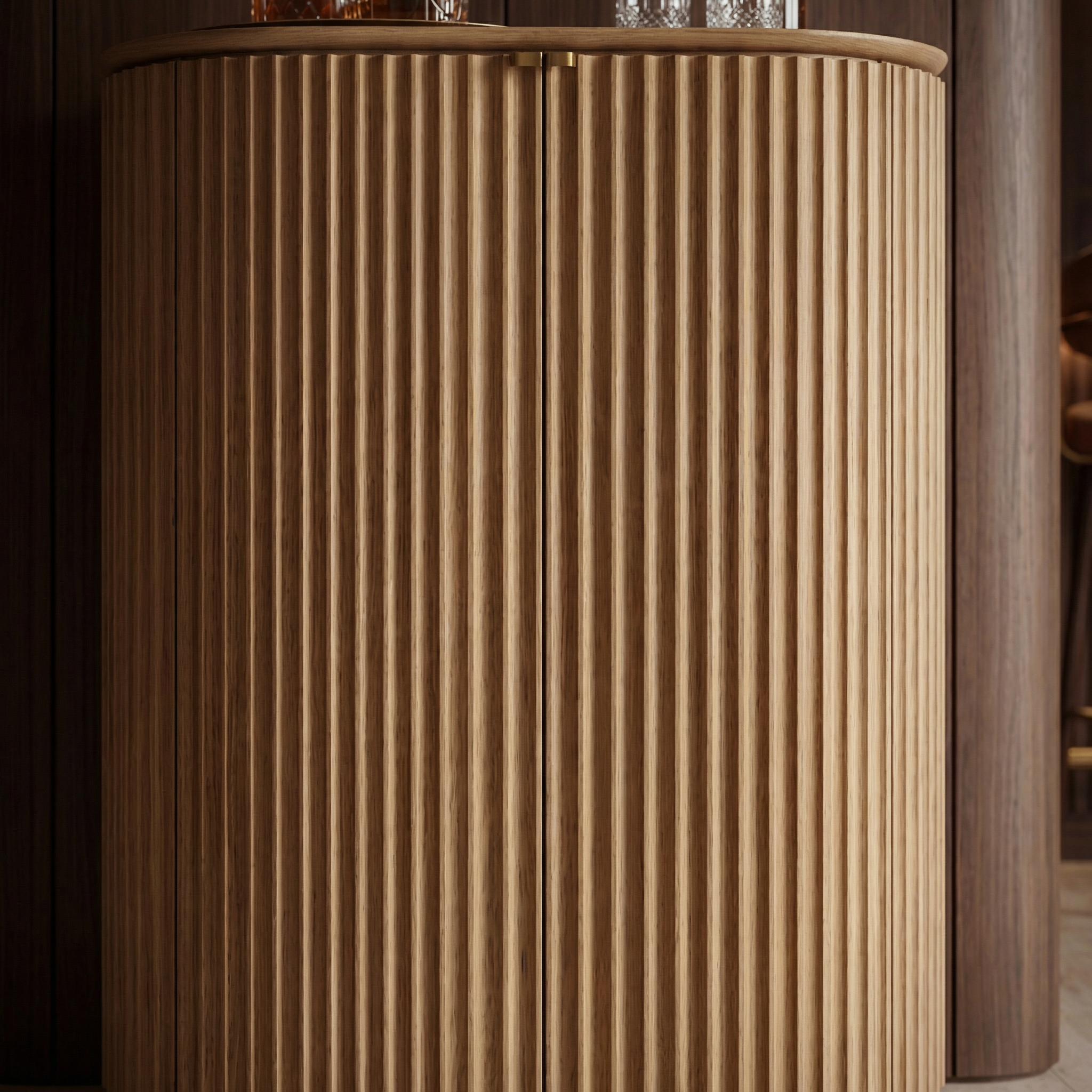 Claire Natural Oak Wooden Bar Console