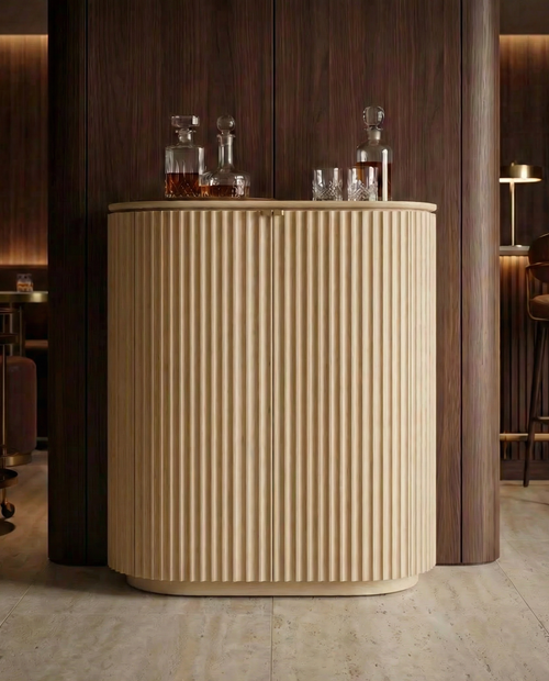 Barkonsole „Claire“ aus weißem Eichenholz