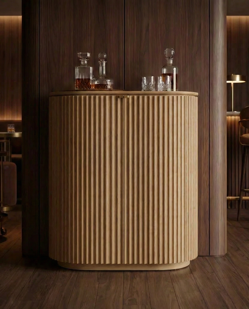 Barkonsole „Claire“ aus hellem Eichenholz