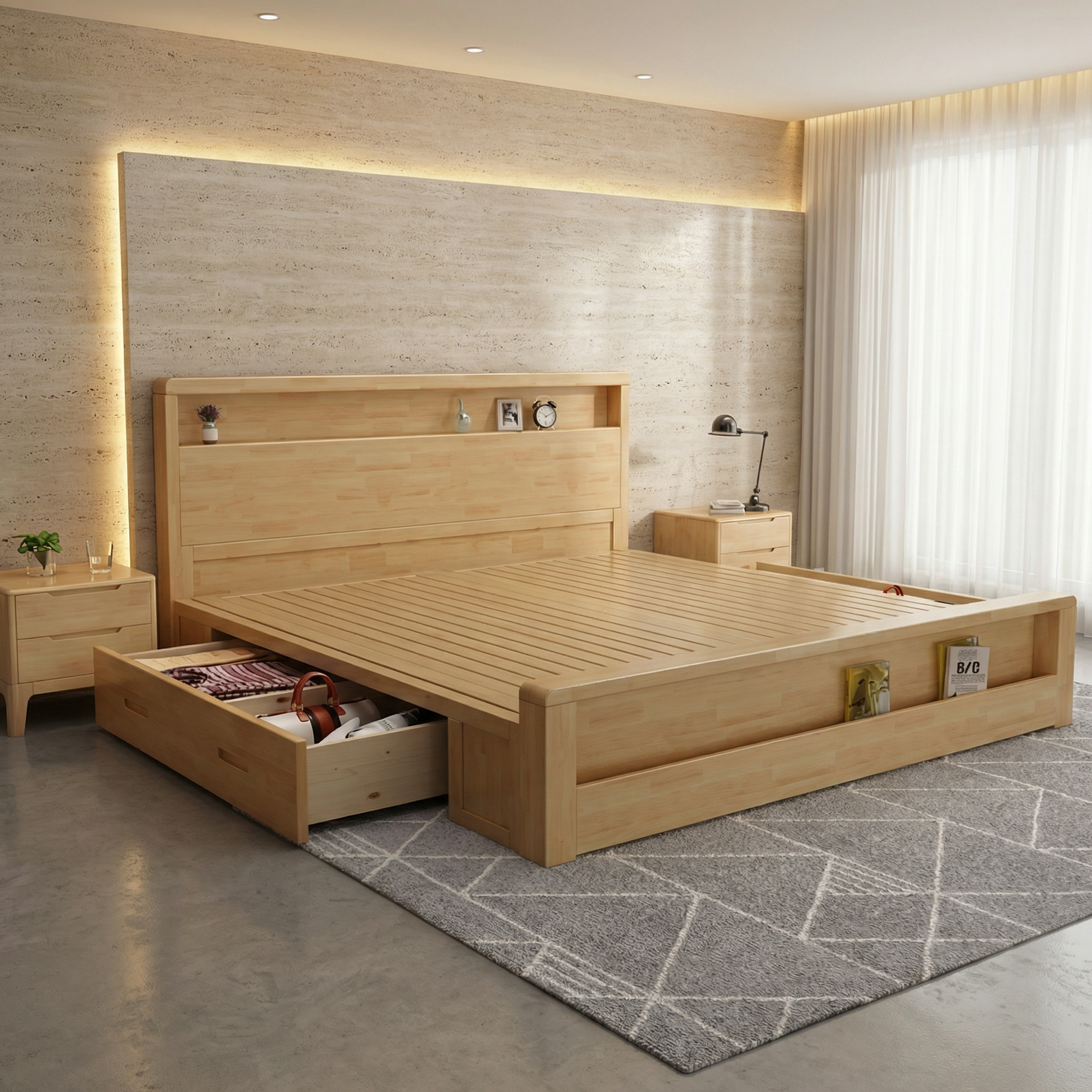 Helena Wooden Bedstead
