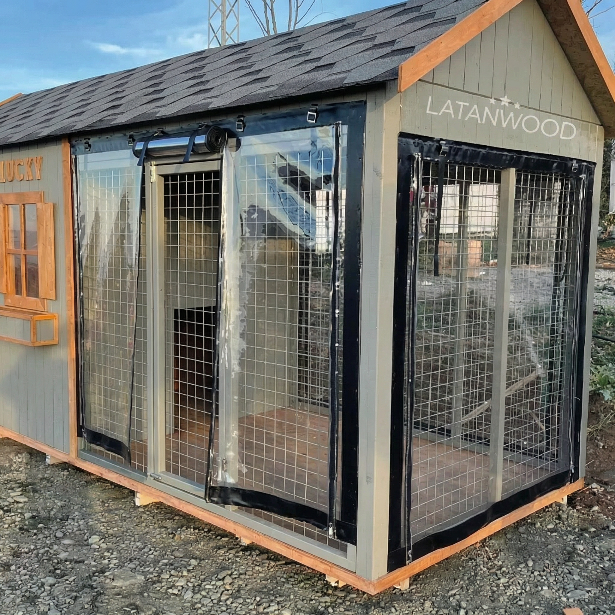 Lucky Wooden Dog House