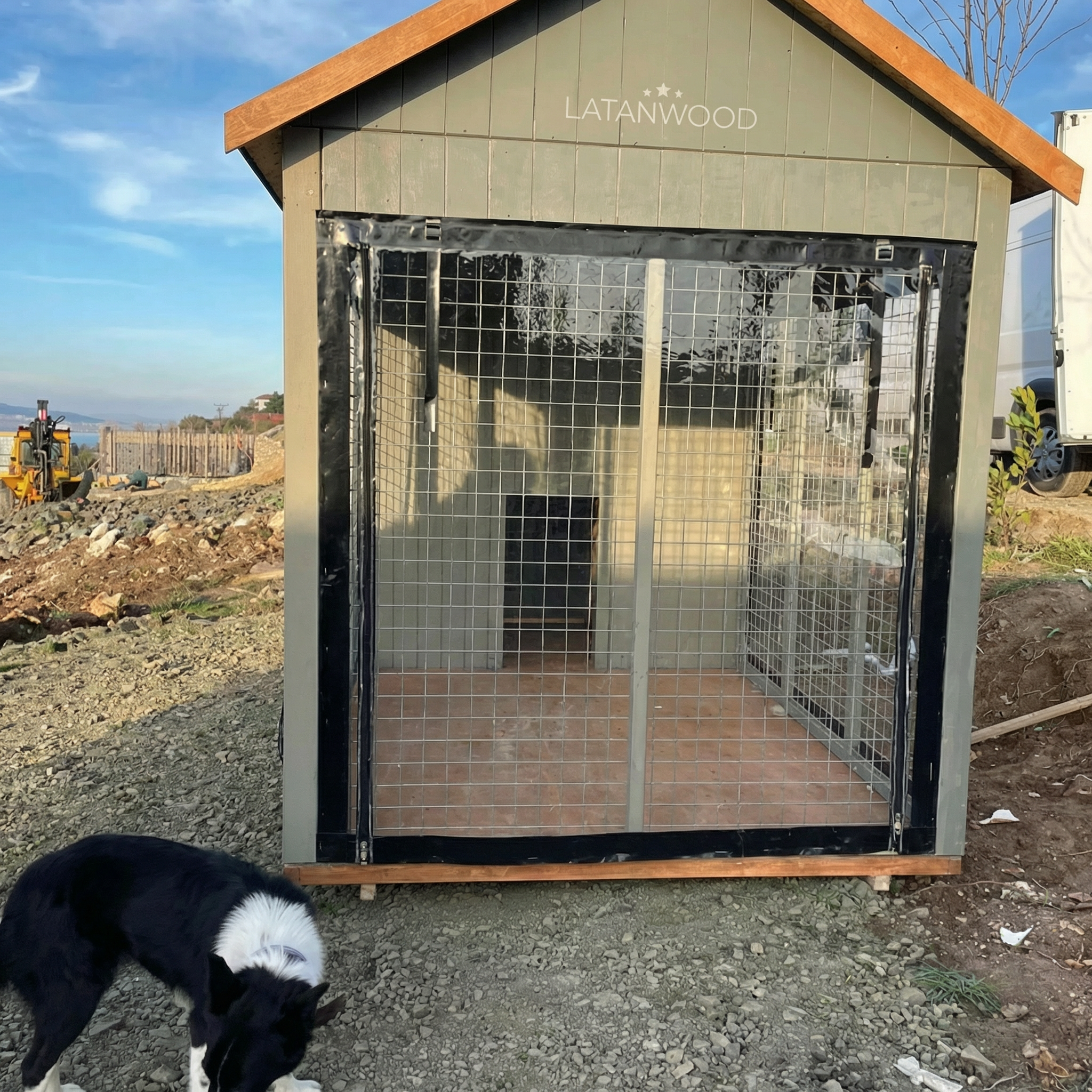 Lucky Wooden Dog House