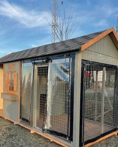 Lucky Wooden Dog House