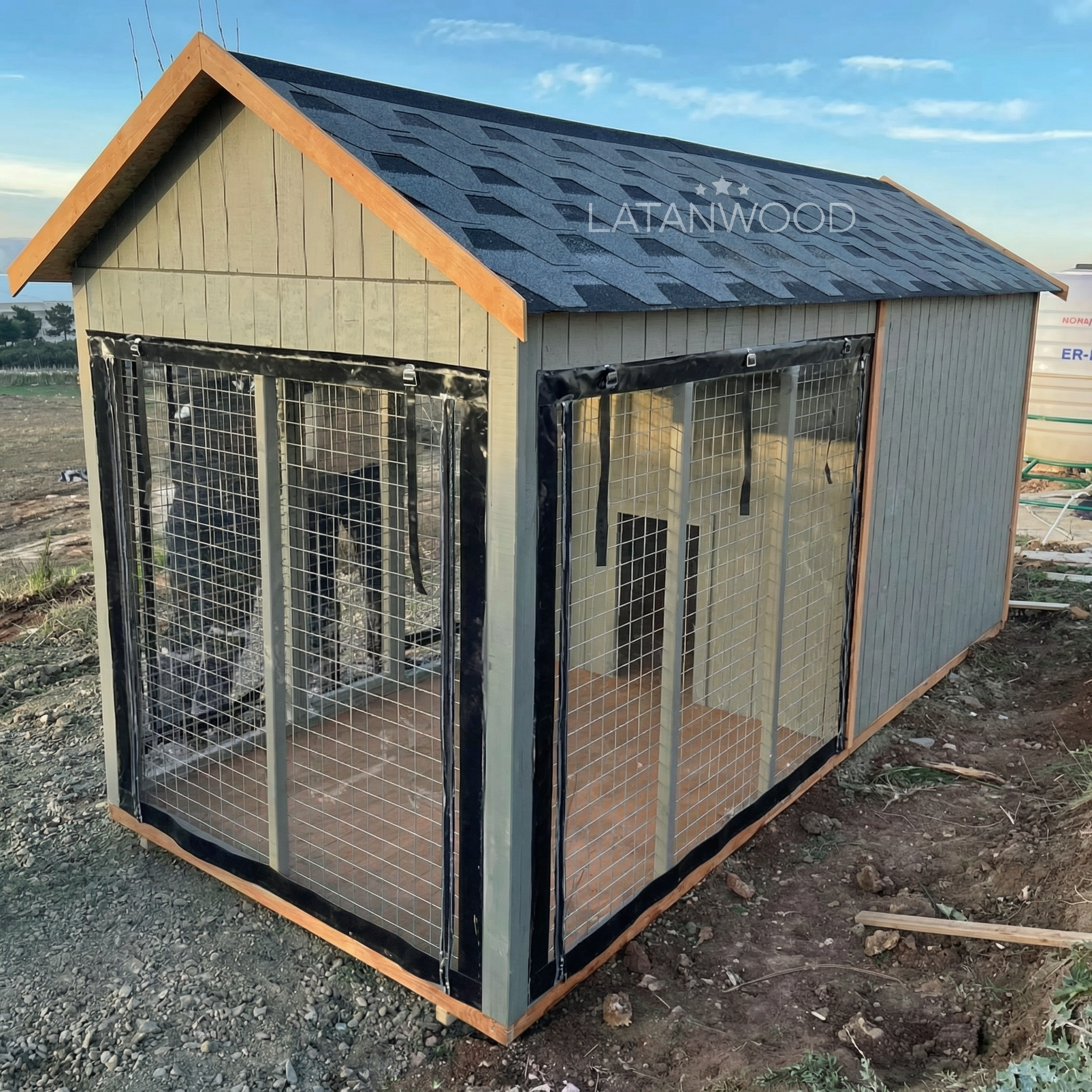 Lucky Wooden Dog House