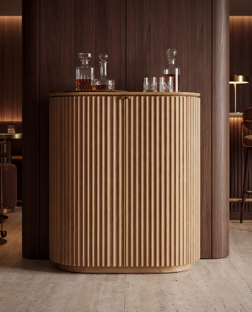 Barkonsole „Claire“ aus natürlichem Eichenholz