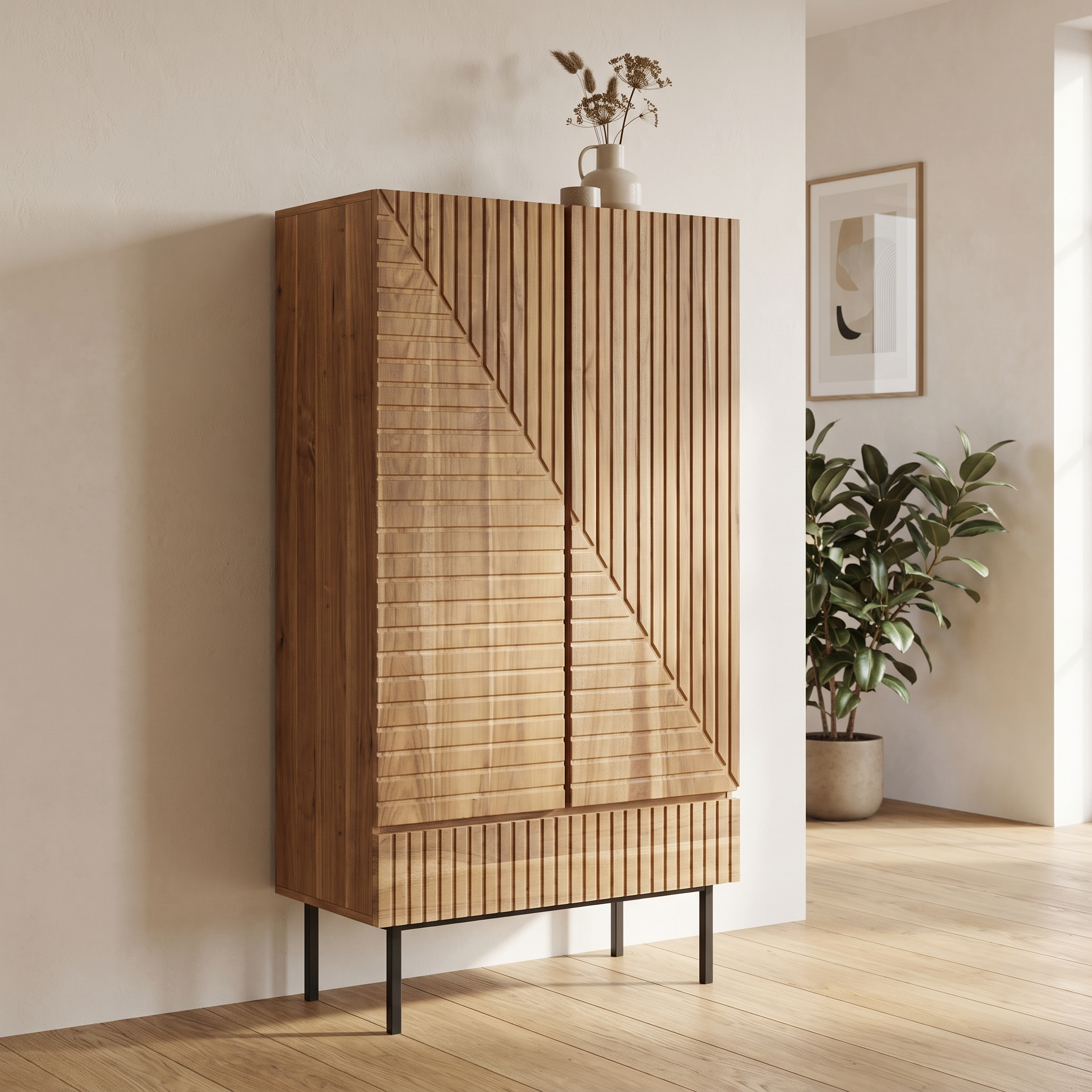 Flova Wooden Wardrobe 