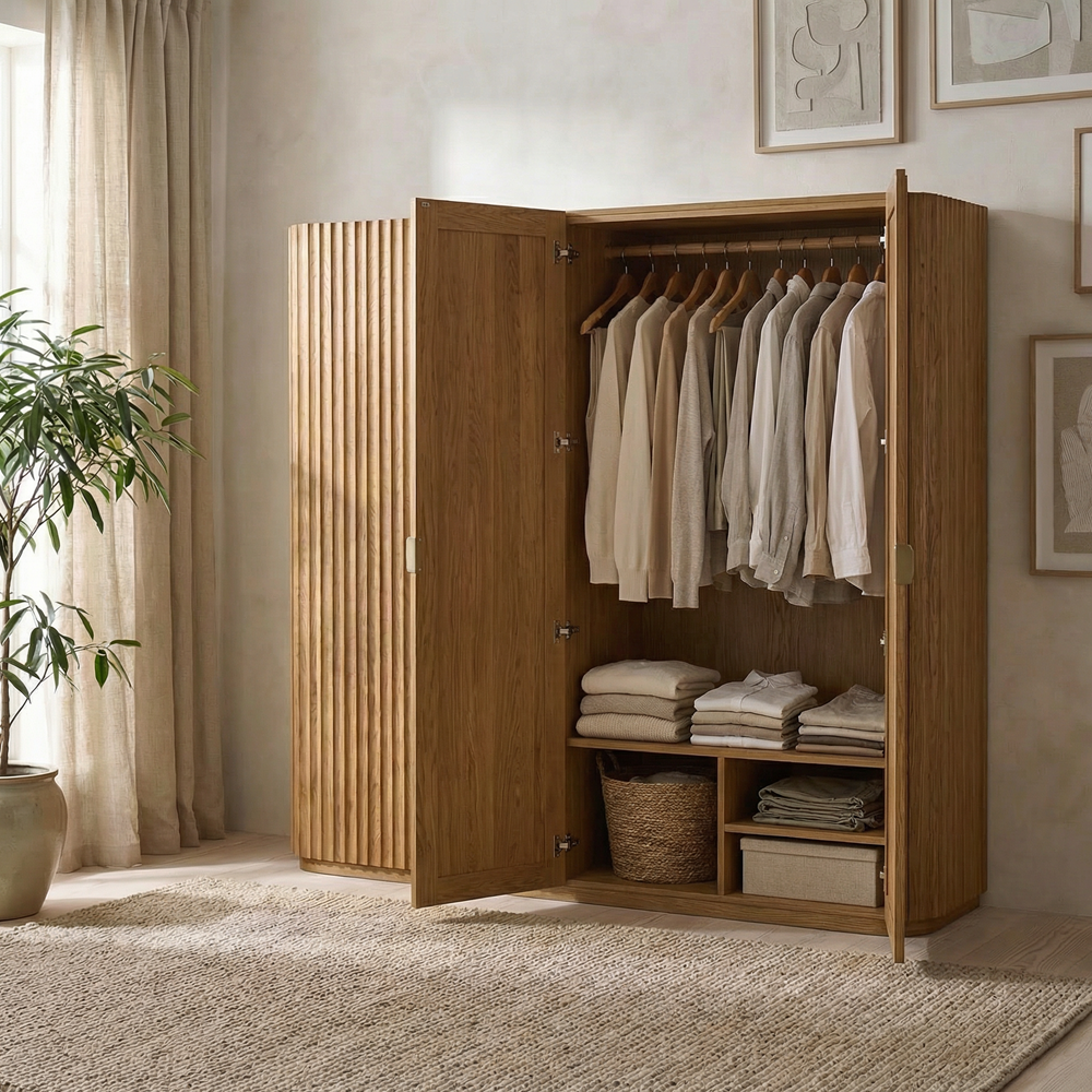 Fuzzy Wooden Hazeran Wardrobe 