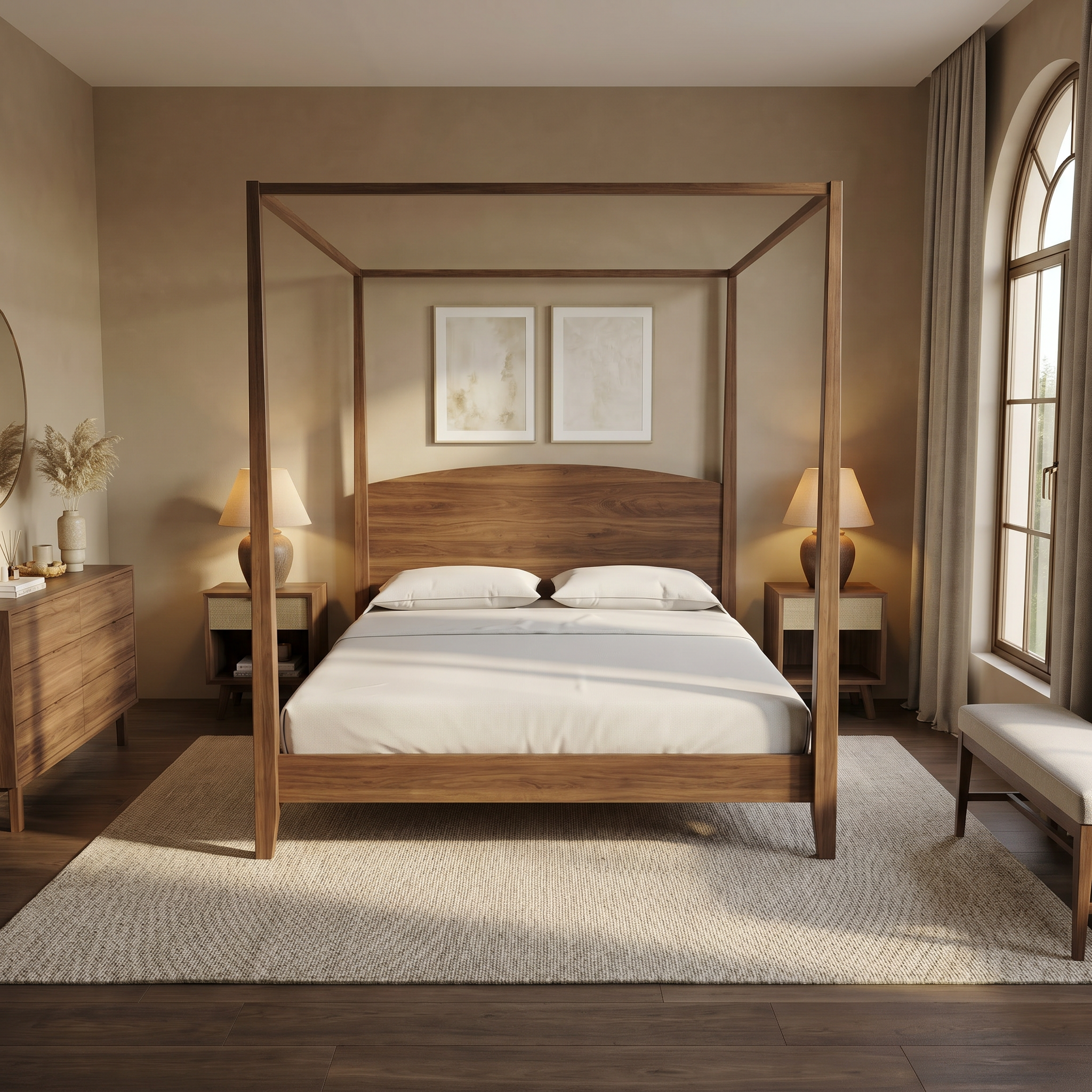 Hasty Wooden Bedstead 