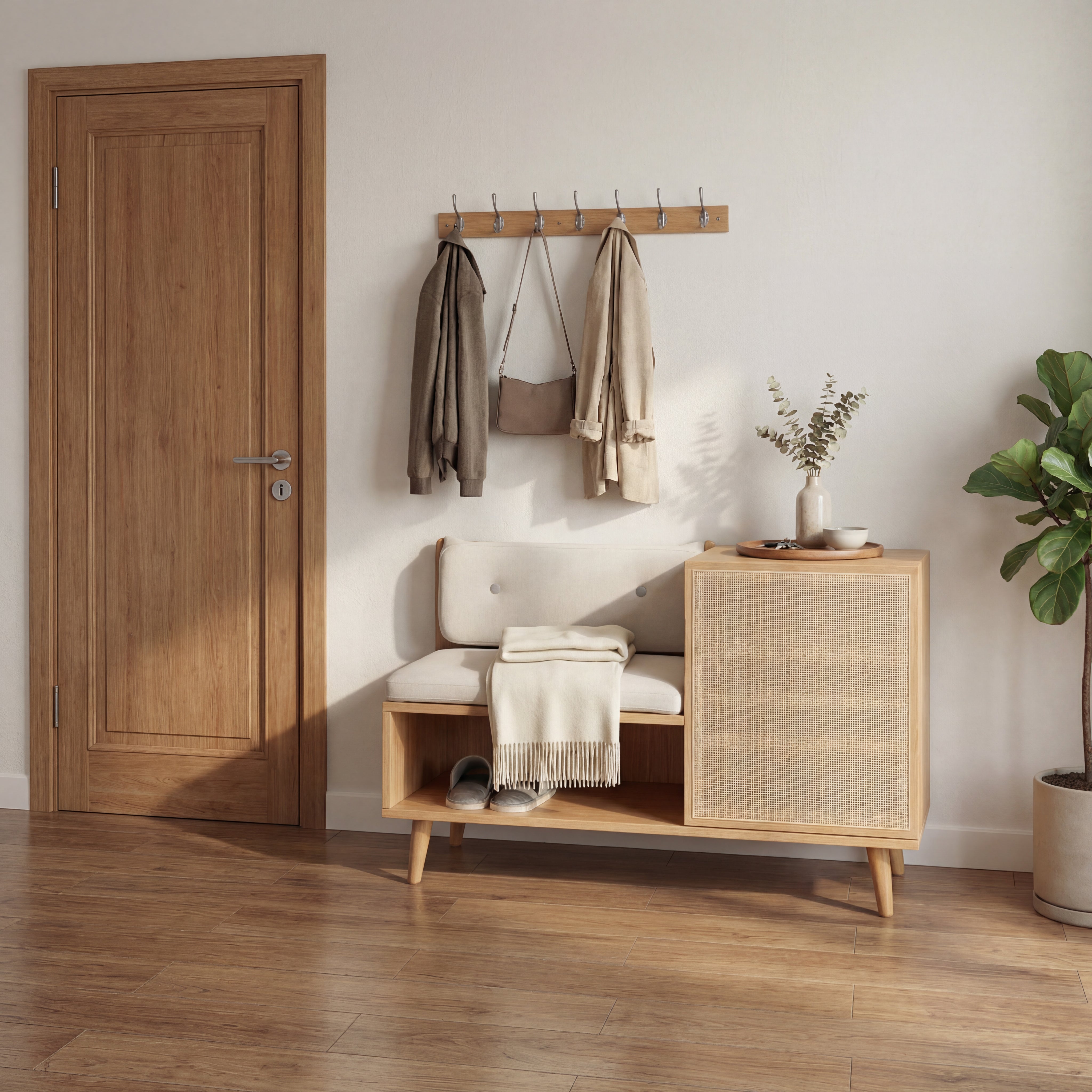 Hazeran Shoe Storage Bench | Ahşap Ayakkabılık
