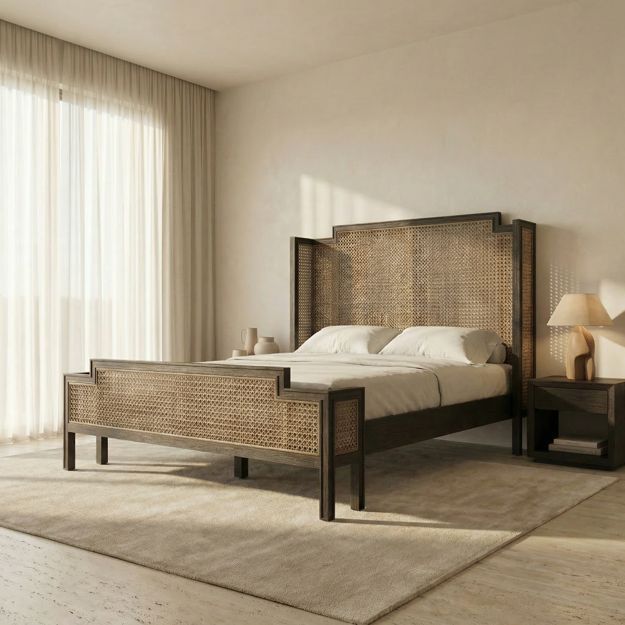 Hera Hazeranlı Ahşap Karyola