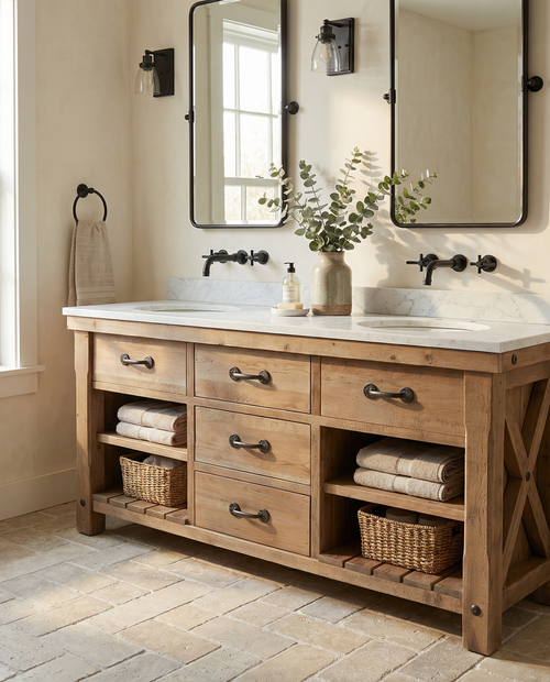 Hodge Ahşap Banyo Dolabı