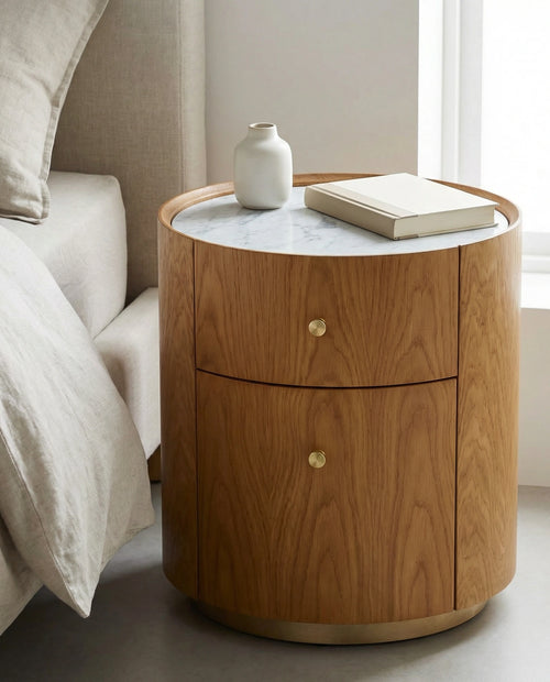 Nachttisch aus gestricktem Holz