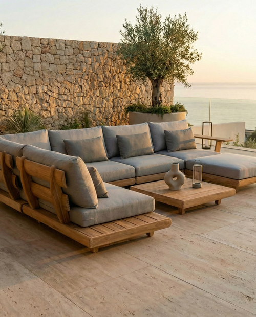 Laura Ahşap Bahçe Oturma Grubu