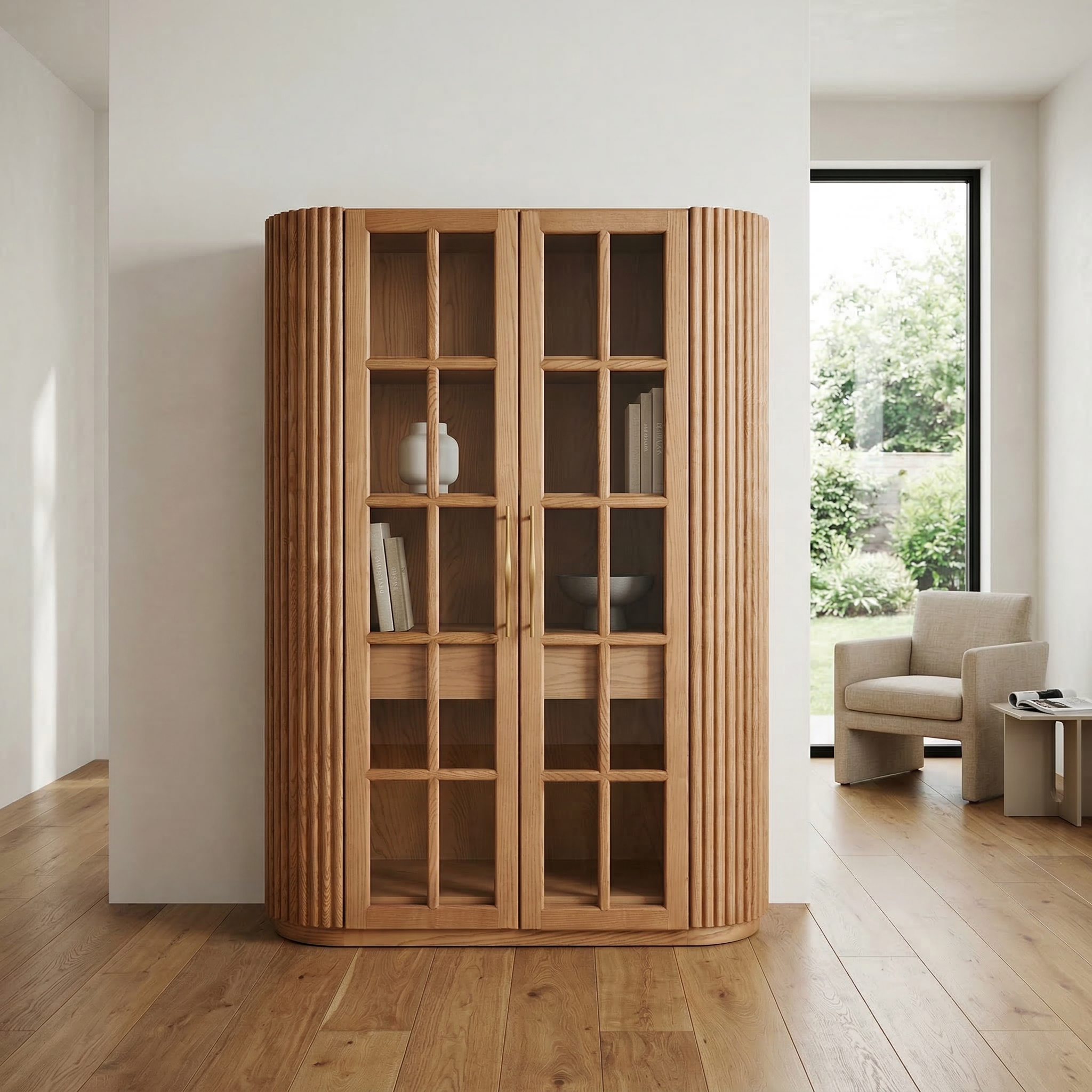 Majesty Buffet und Vitrine aus Holz