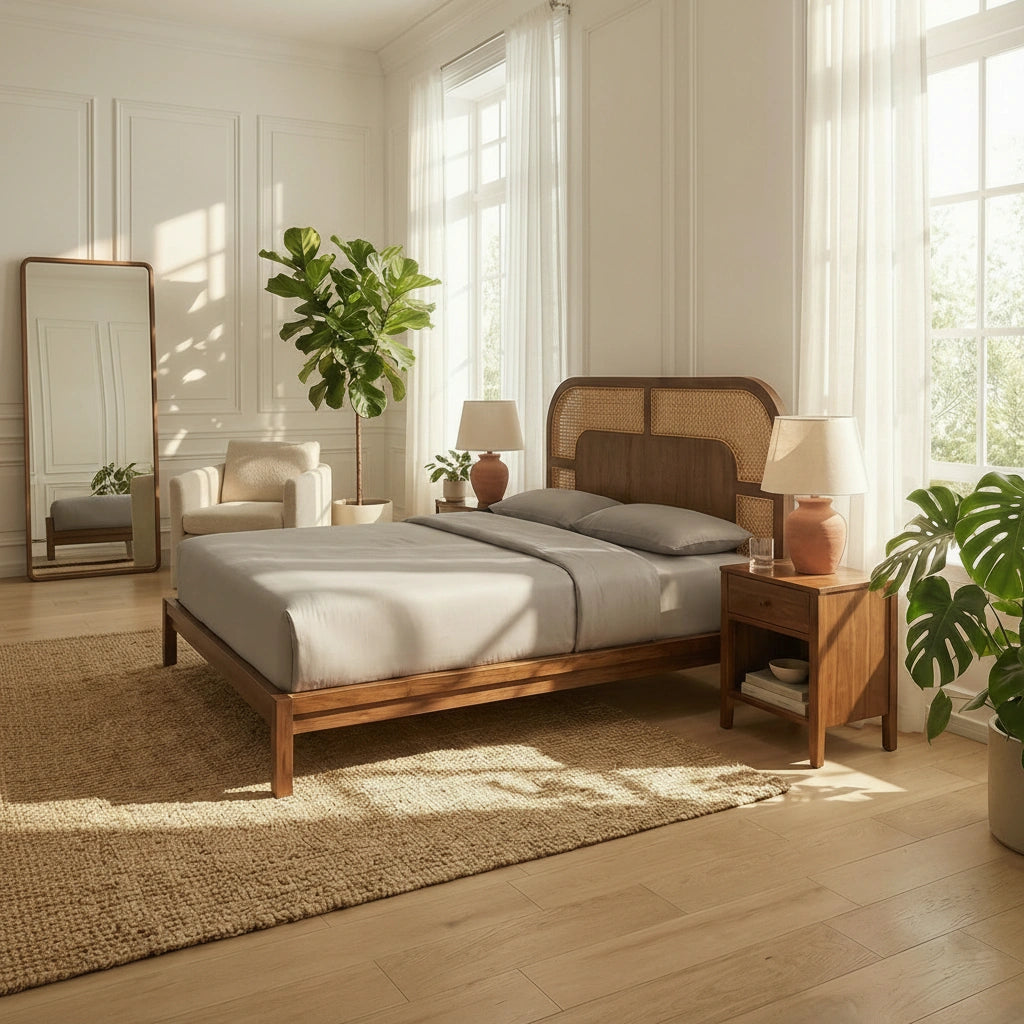Merlin Hazeranlı Wooden Bedstead