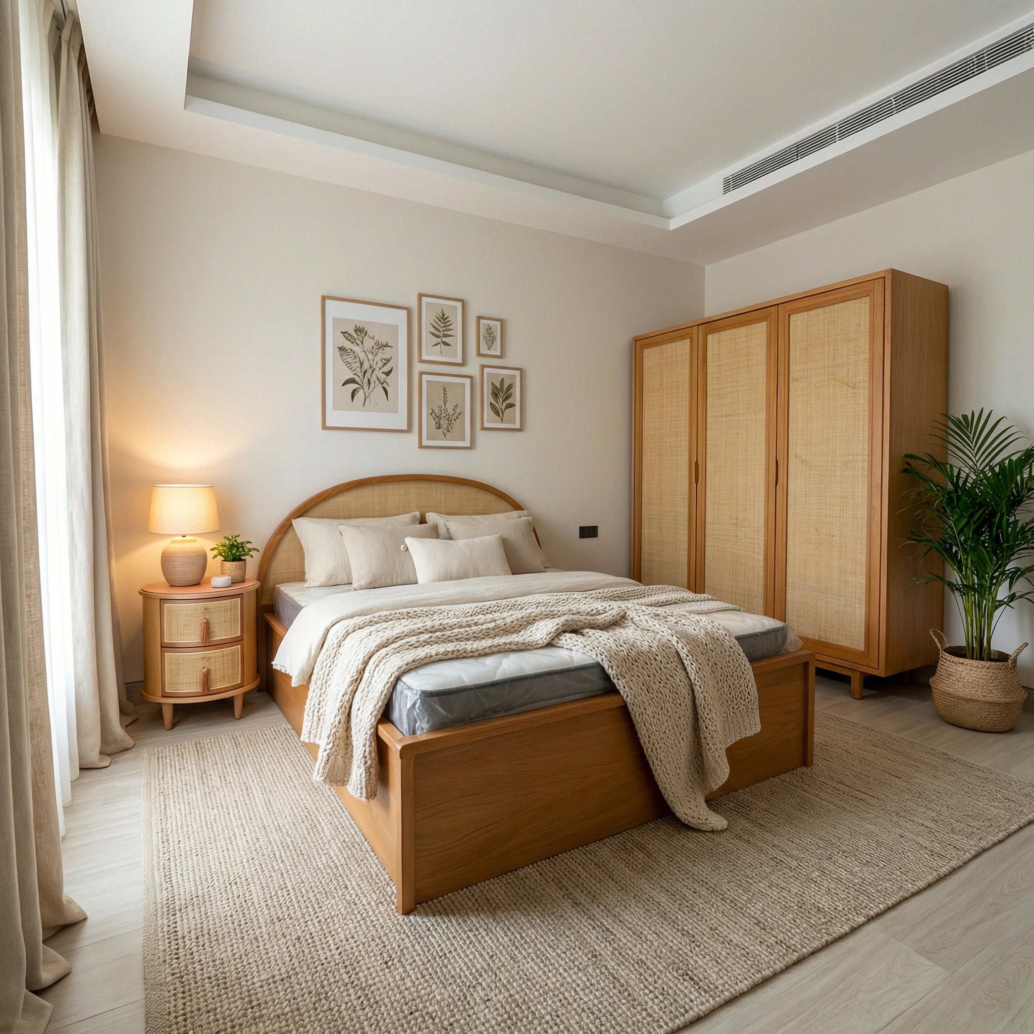 Muğla/Bodrum Hazeranlı Ahşap Yatak Odası Takımı