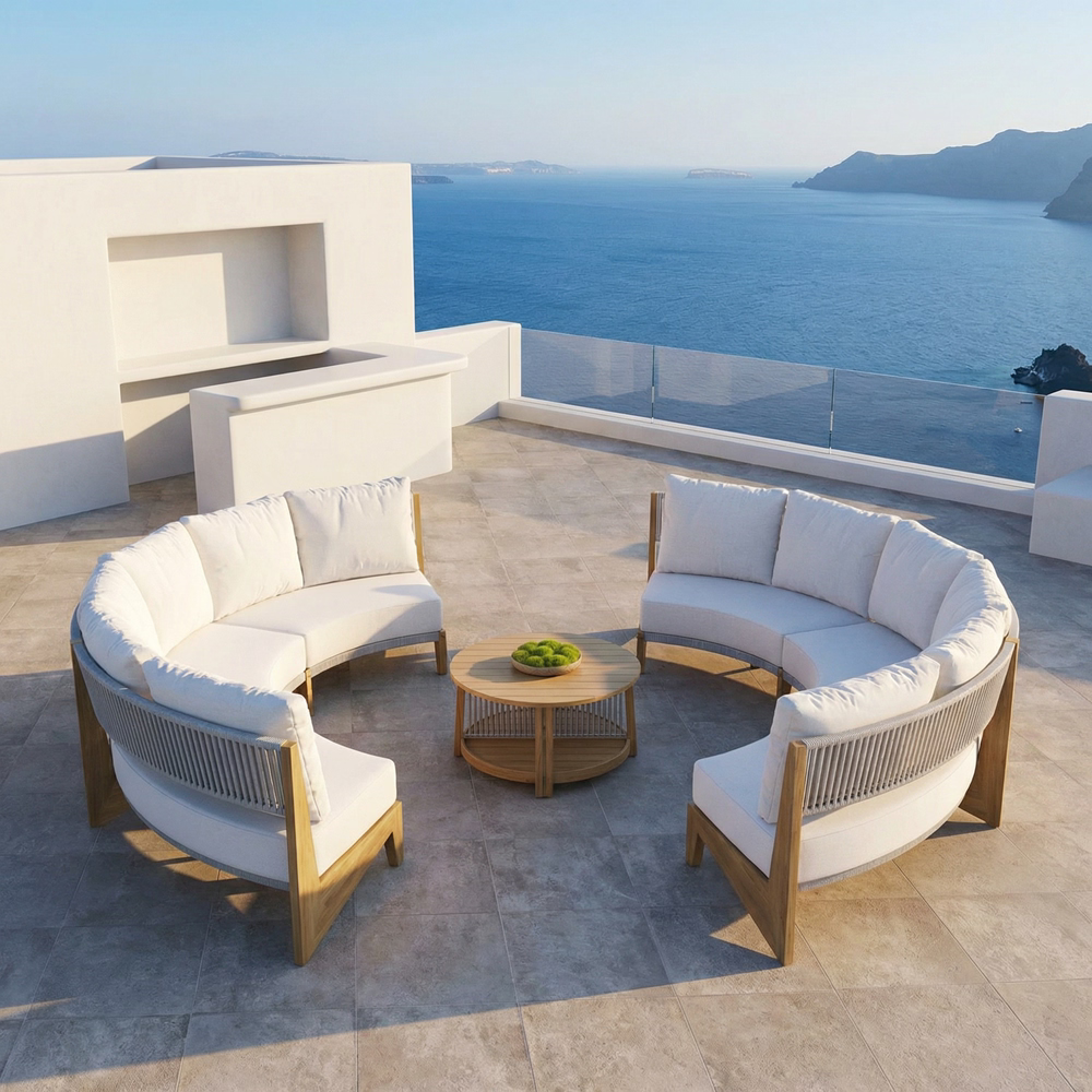 Opio Wooden Garden Seating Group 