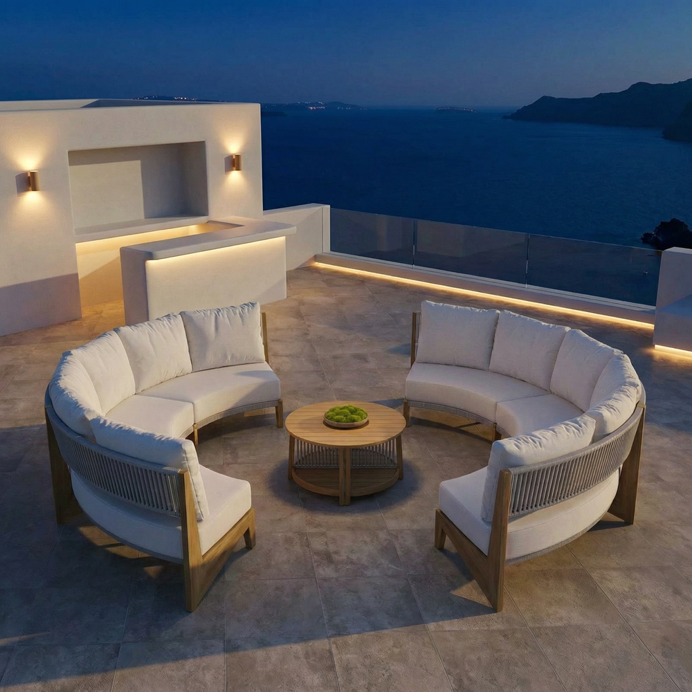 Opio Wooden Garden Seating Group 