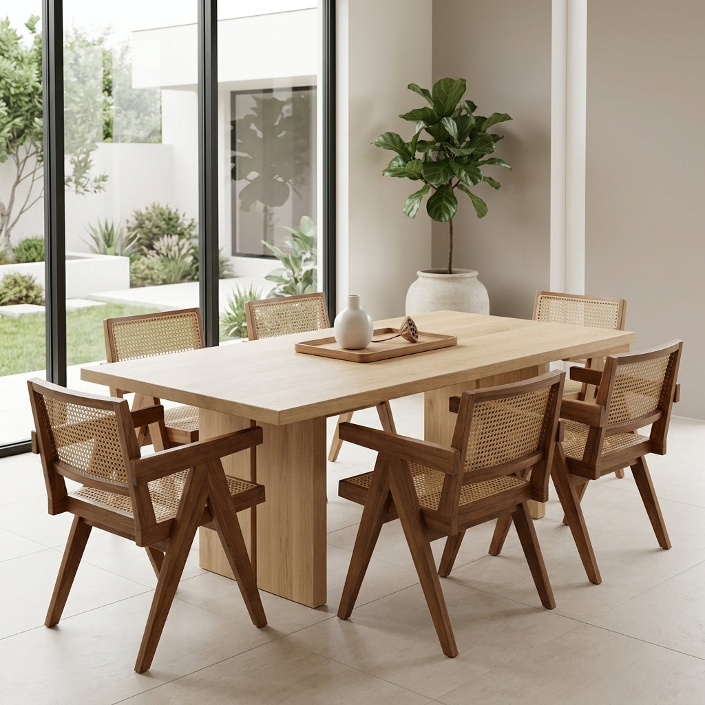 Ossiu Wooden Table &amp; Chair Set