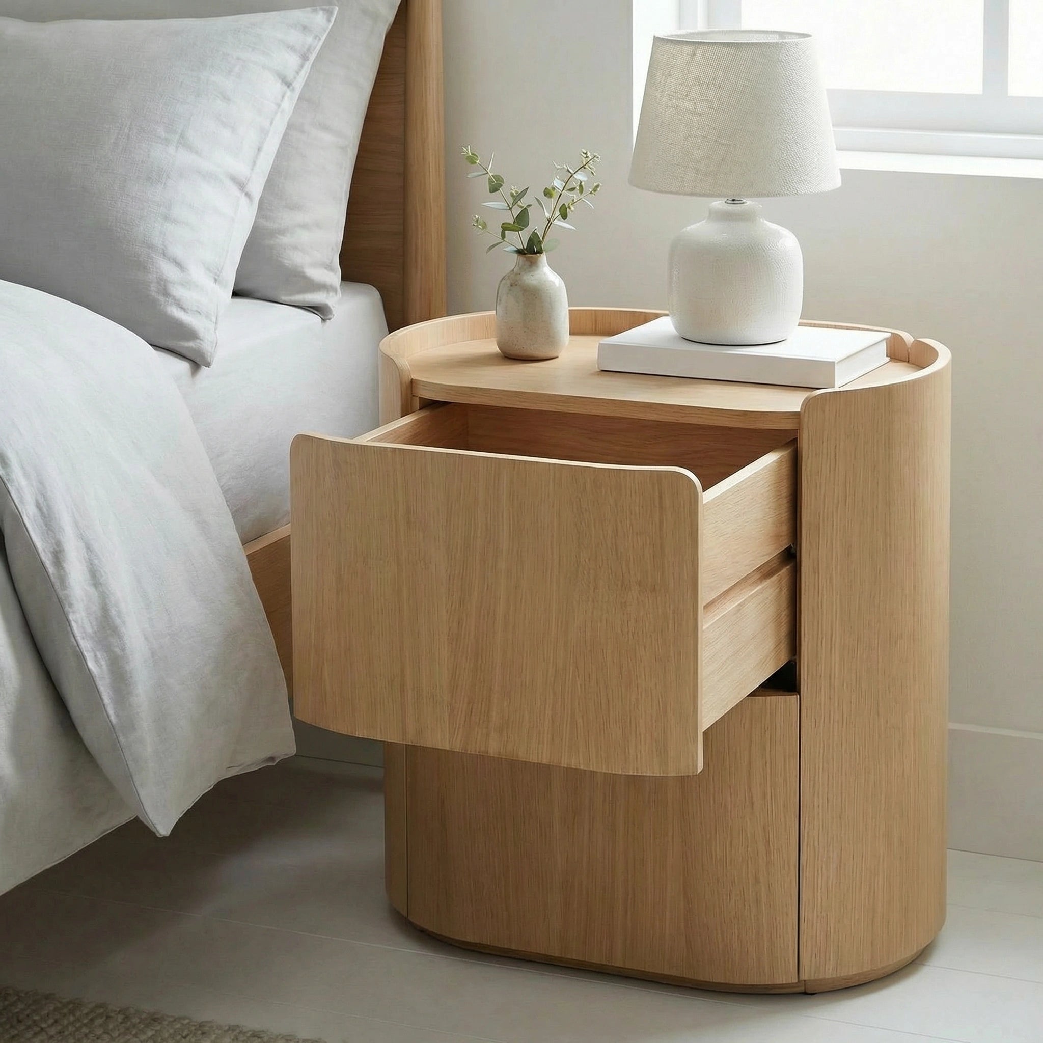 Prism Wooden Nightstand