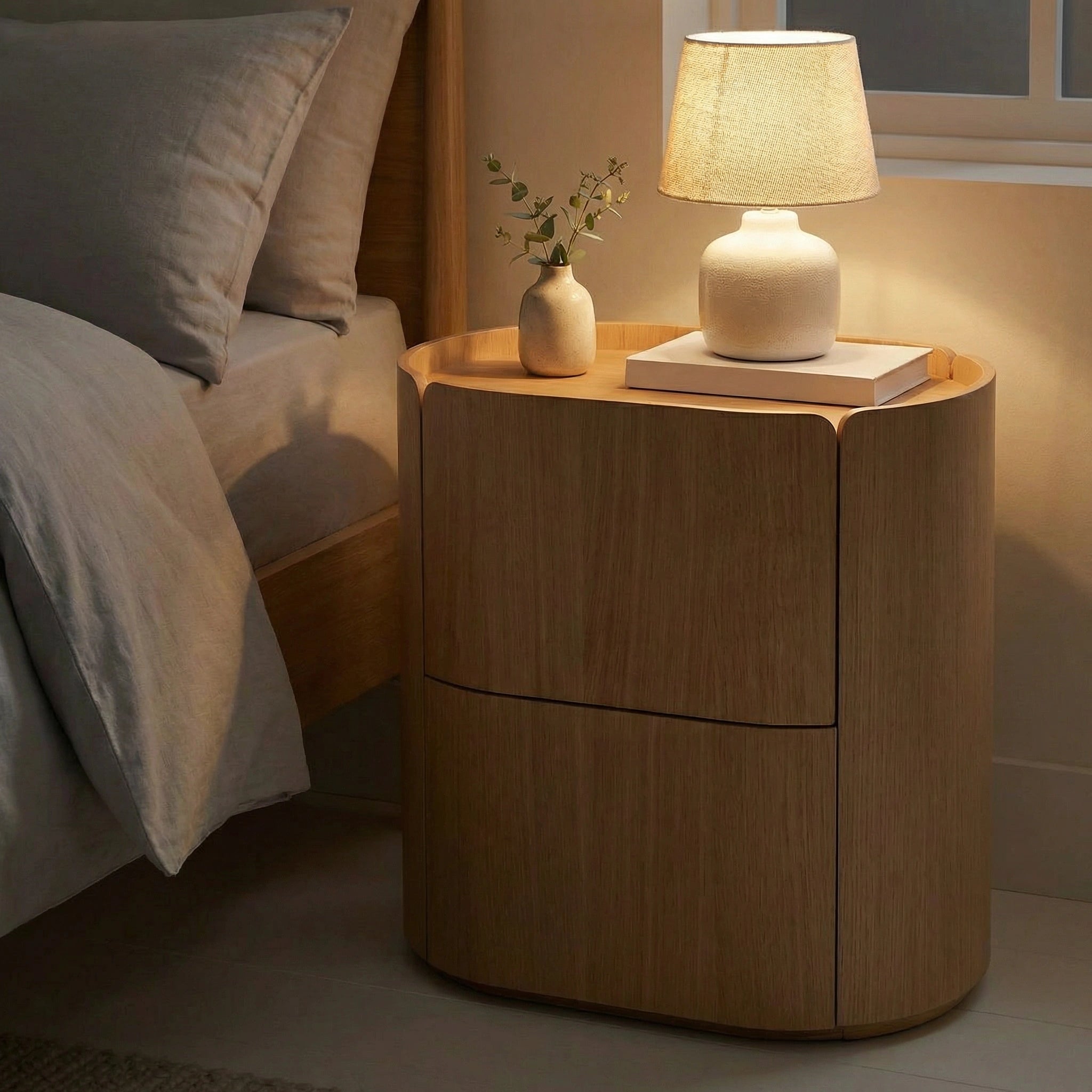 Prism Wooden Nightstand