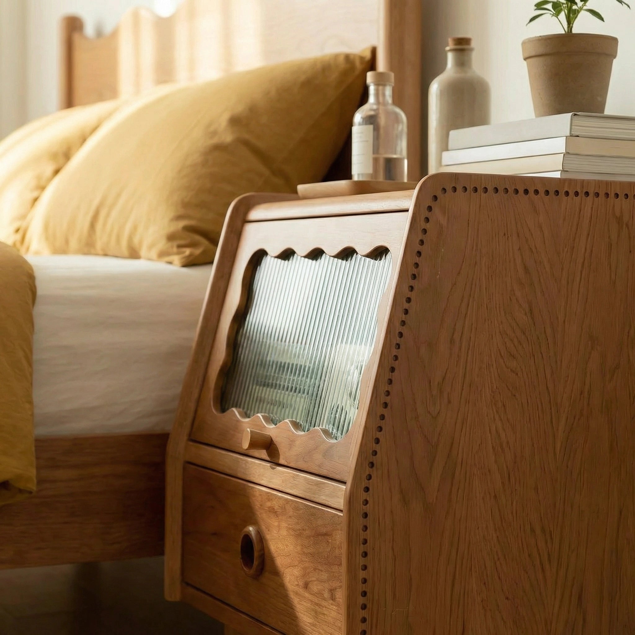 Rayon Wooden Nightstand