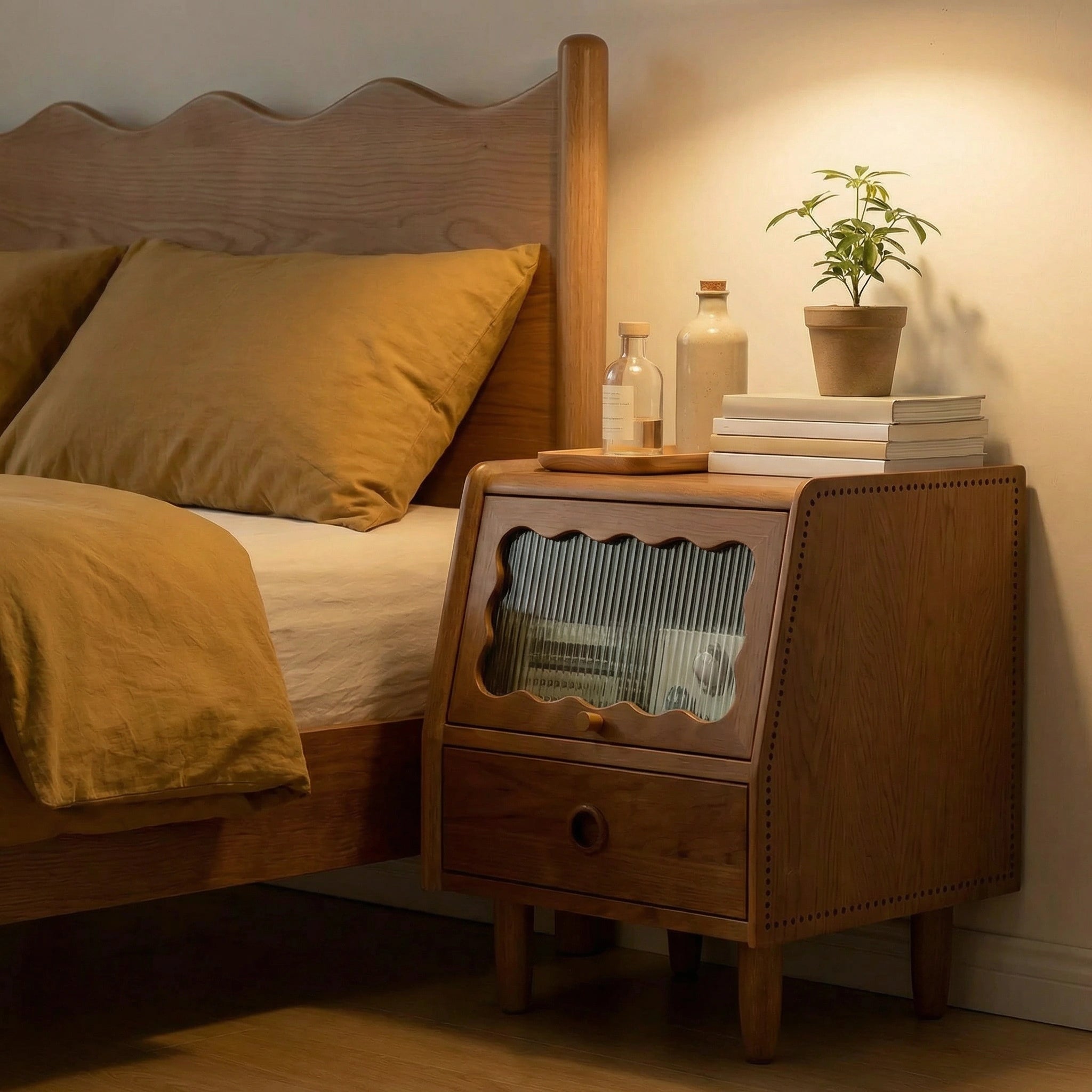 Rayon Wooden Nightstand