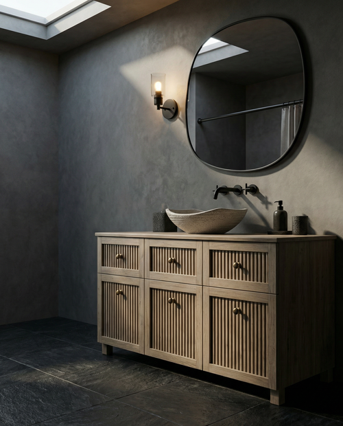 Rona Masif Ahşap Banyo Dolabı