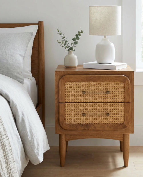 Rosaline Hazeranlı Wooden Nightstand