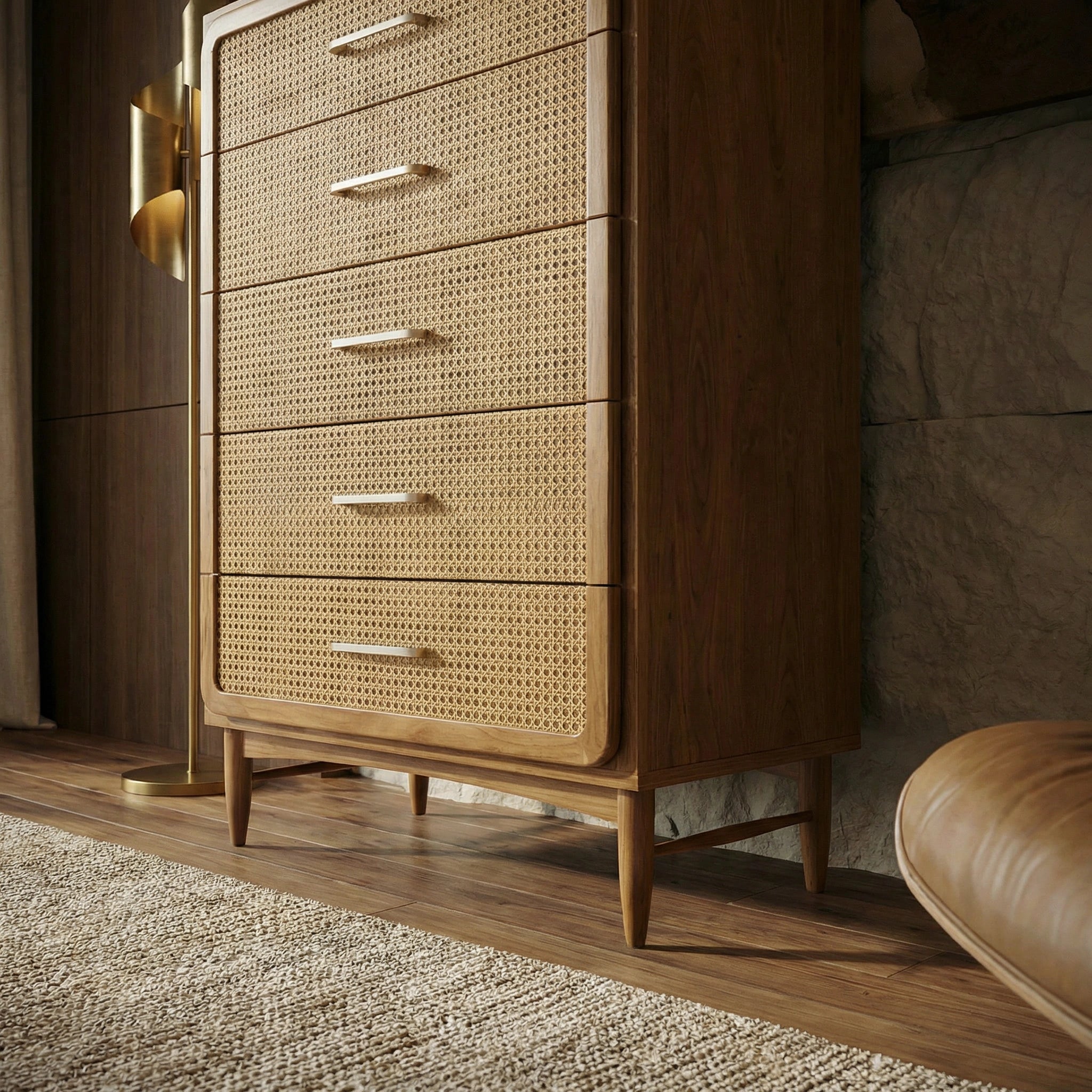 Rosaline Hazeranlı Uzun Ahşap Şifonyer