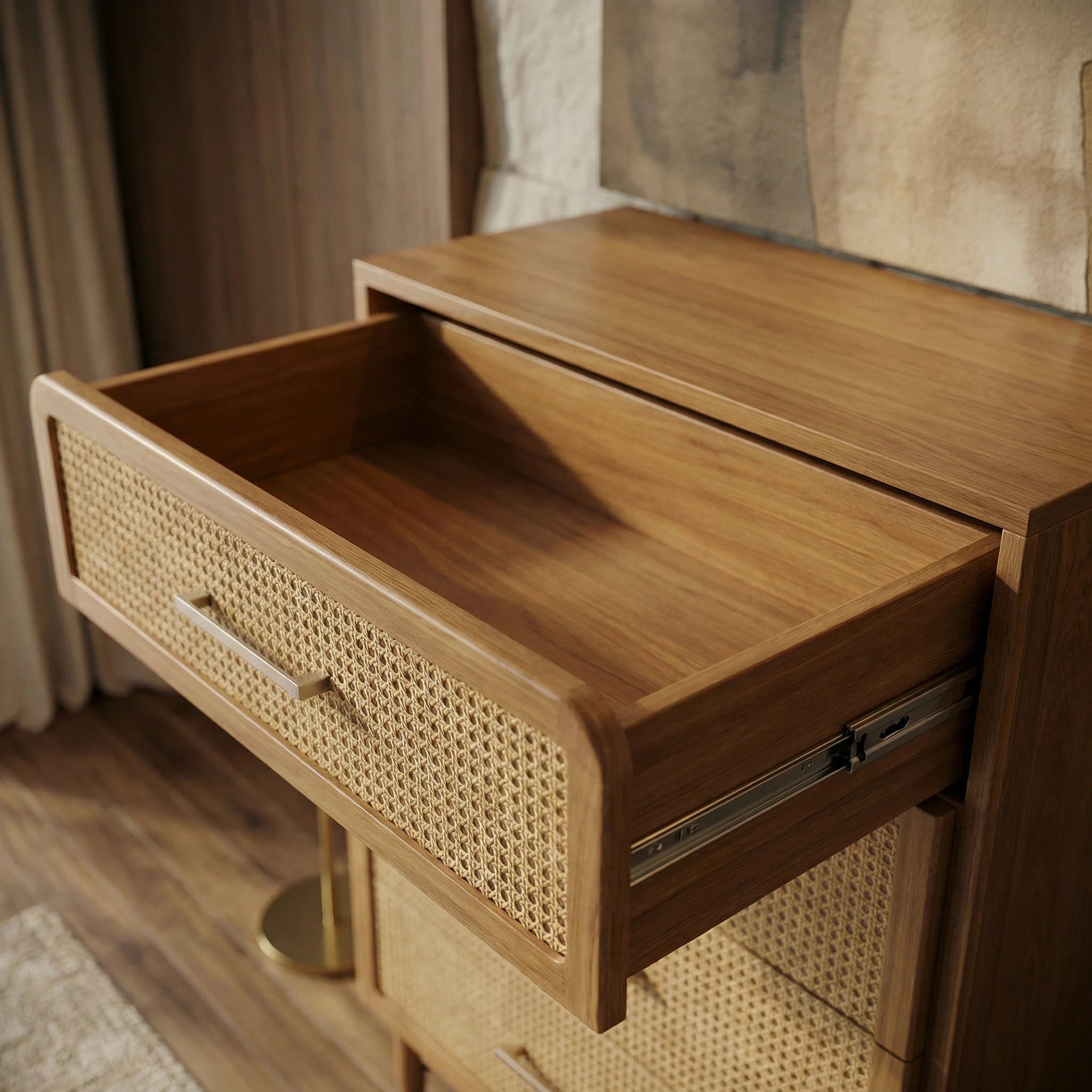 Rosaline Hazeranlı Uzun Ahşap Şifonyer