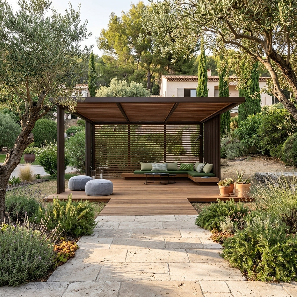 Sating Wooden Pergola 