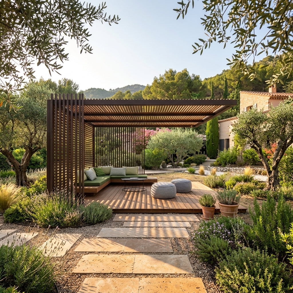 Sating Wooden Pergola 