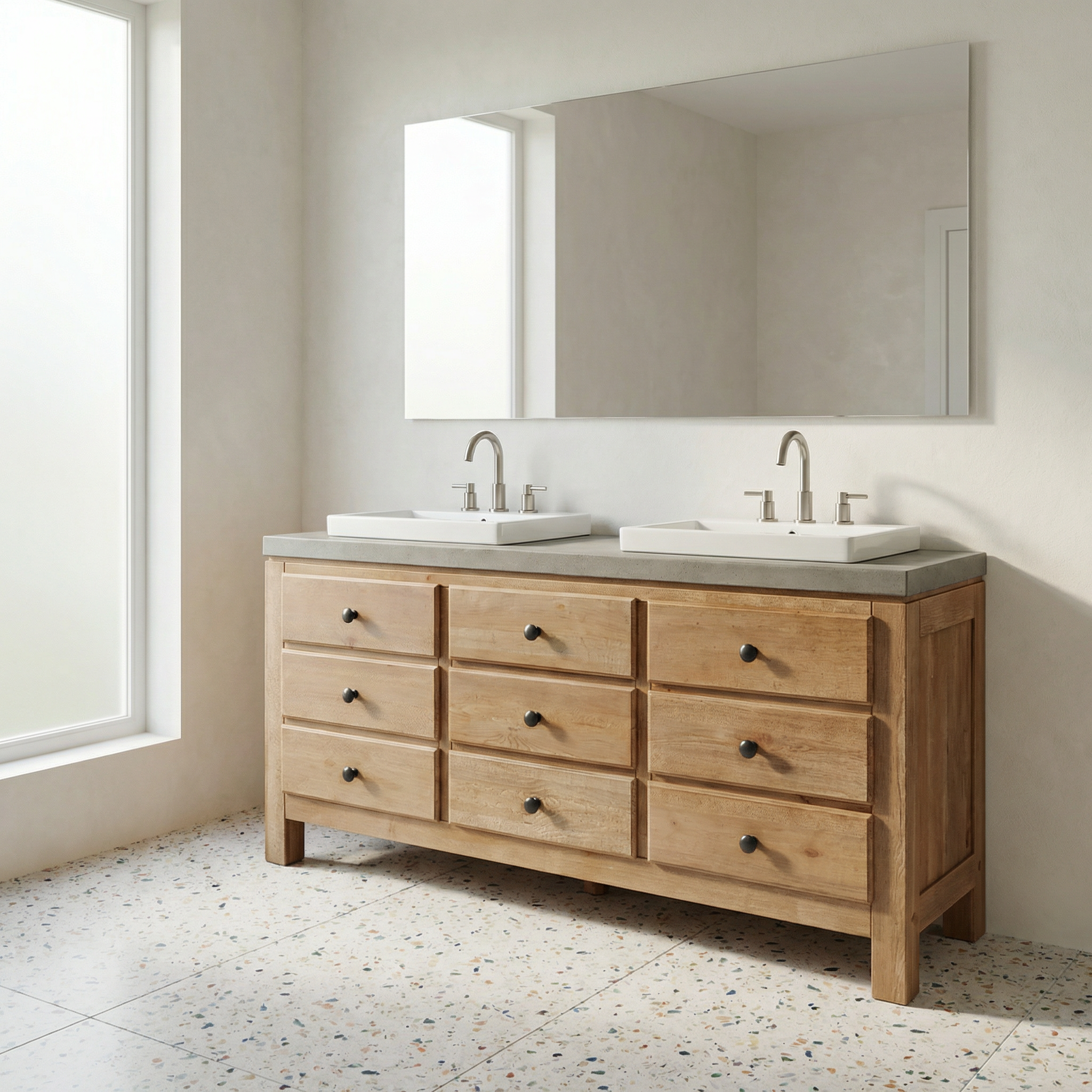 Shaleyn Wooden Bathroom Cabinet
