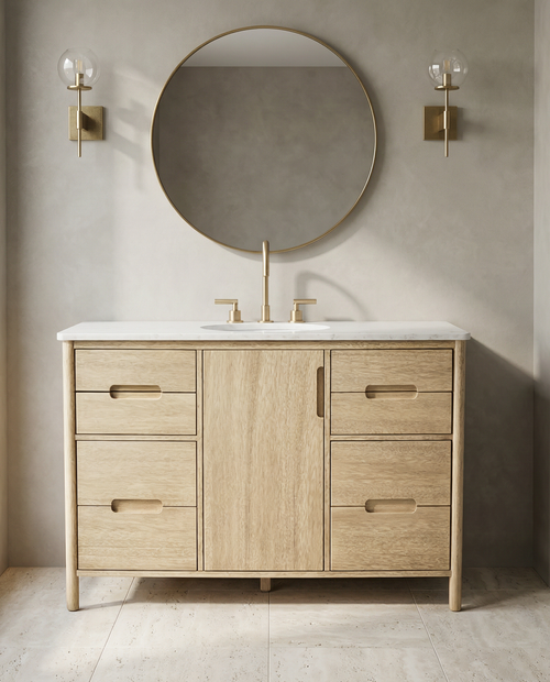 Timor Ahşap Banyo Dolabı