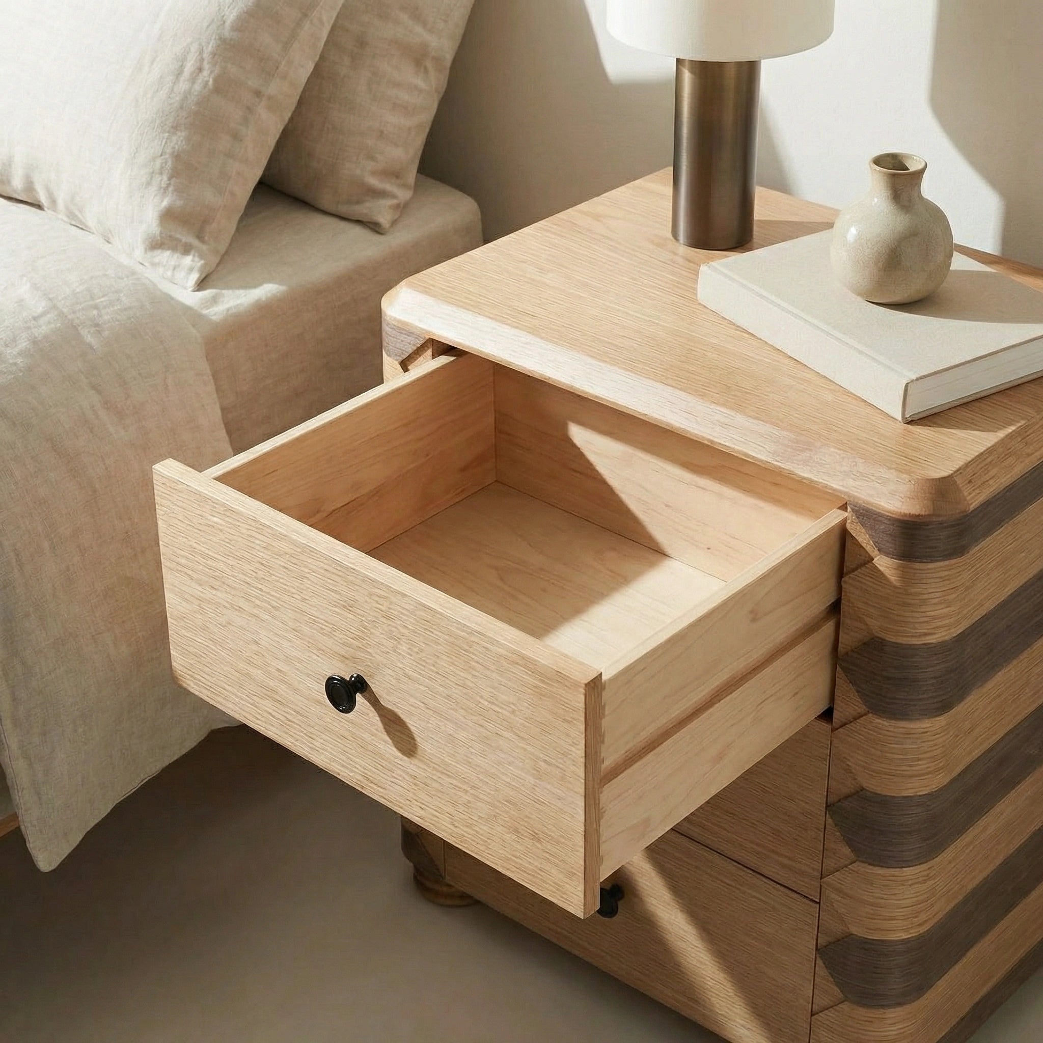 Nachttisch Wardell aus Holz