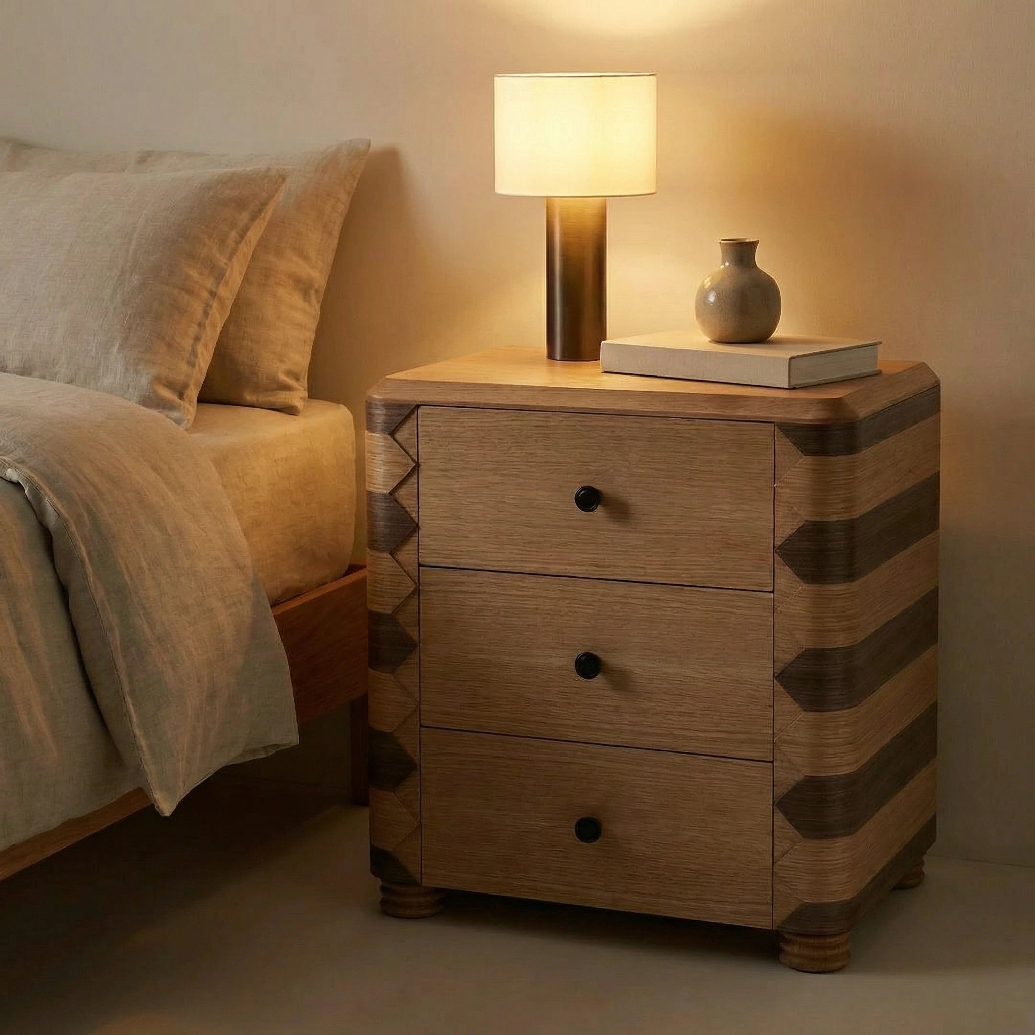 Nachttisch Wardell aus Holz