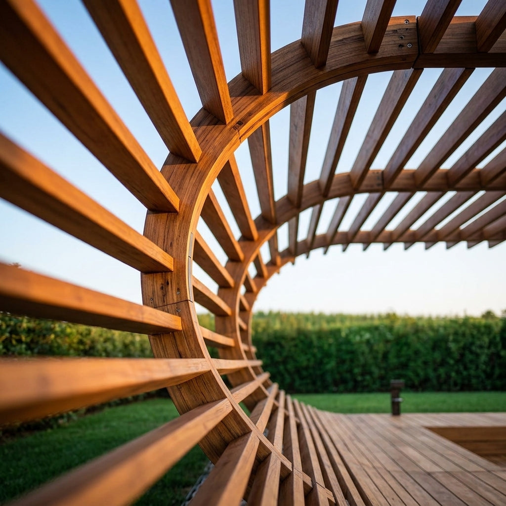 Wavy Wooden Pergola 