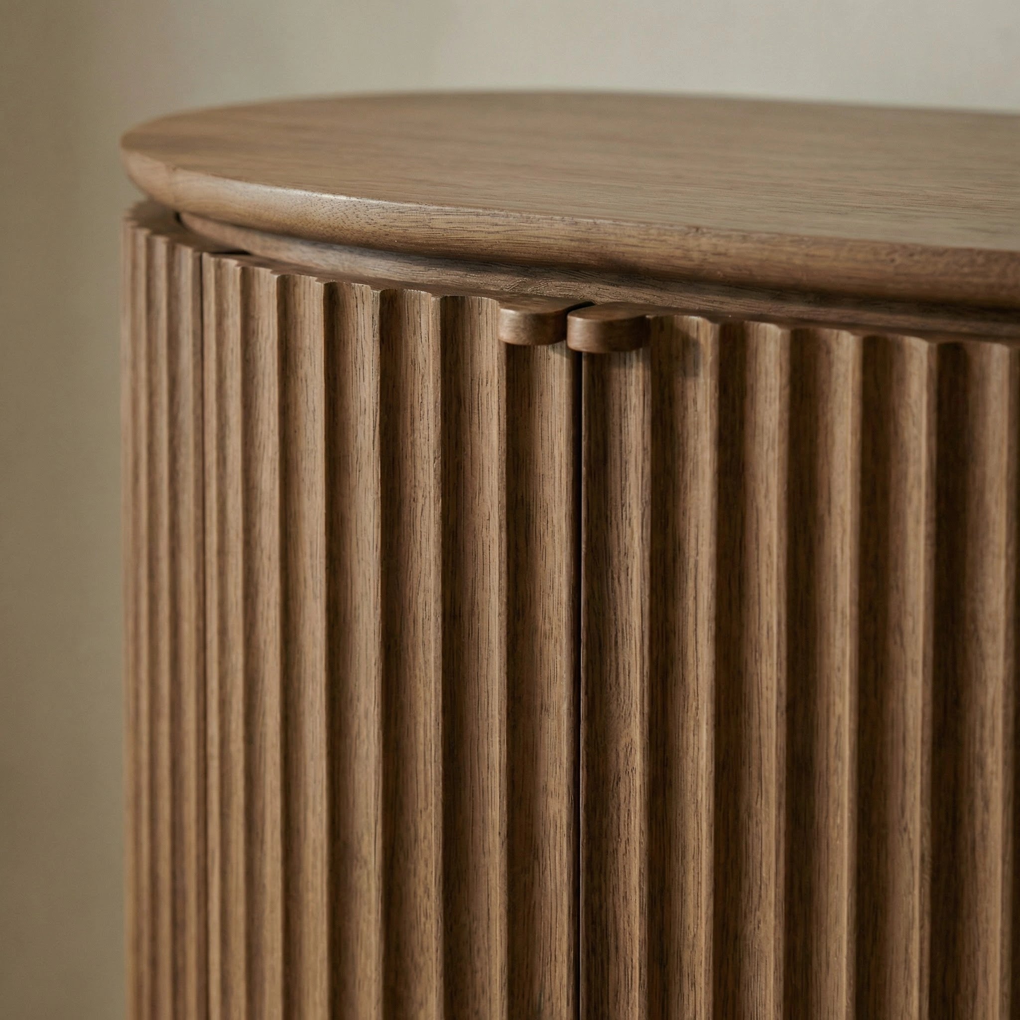 Barkonsole „Claire“ aus Eichenholz, Braun