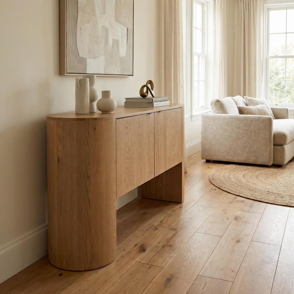 Cocktail-Konsole aus Holz