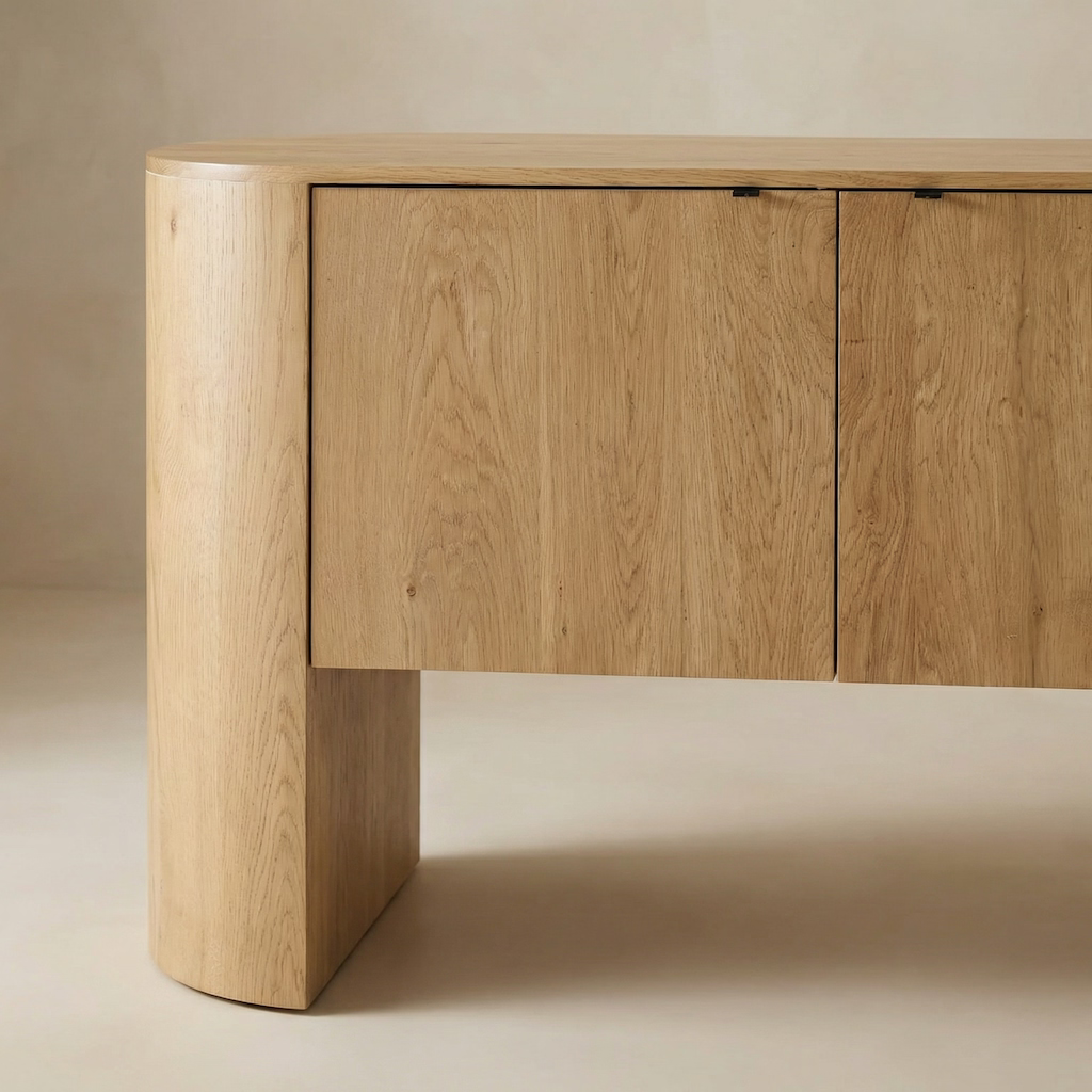 Cocktail-Konsole aus Holz