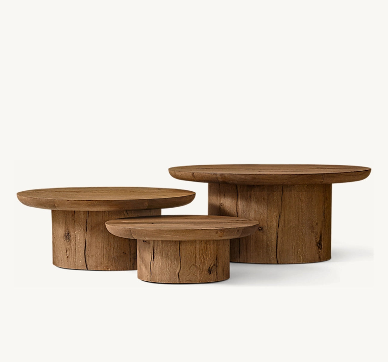 Bella wooden center table triple