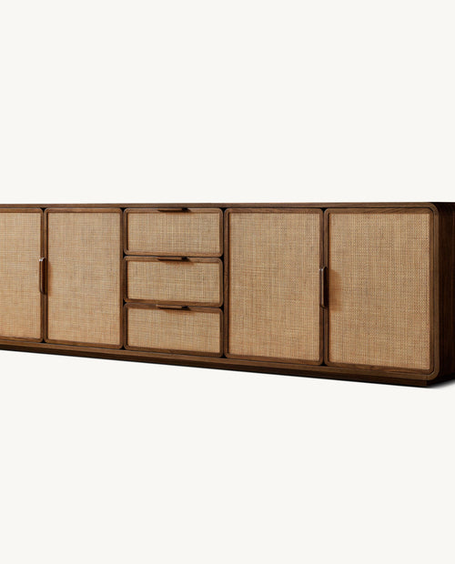 Tena wooden TV console caramel walnut